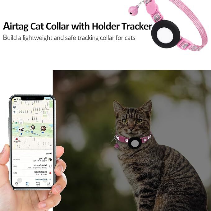 Funda protectora Airtag aplicable Funda de silicona explosiva de Amazon Collar para gatos Hebilla de seguridad Collar para gatos Collar para mascotas