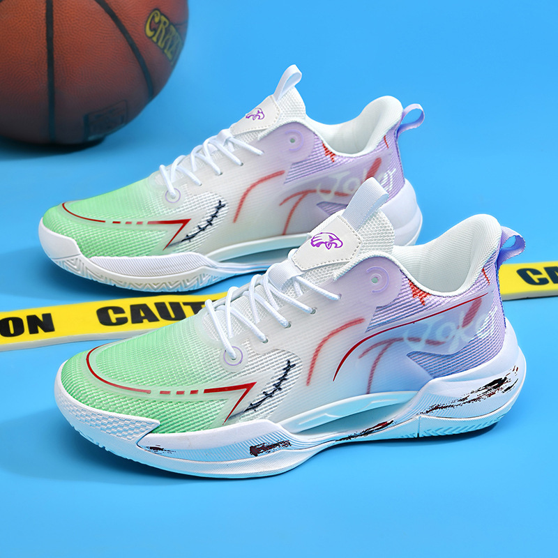 Manufacturer Wholesale Summer Mesh Breathable Shock-Absorbing Lightweight Large Size Sports Shoes Practical Non-Slip Wear-Resistant Combat Boots Basketball Shoes