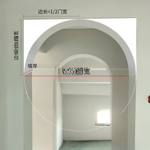 Foam Arch Beam Support Semi-Circular Arc Door Shape Pass Door Cover High-Density Aisle Replacement Plaster Arch Corner