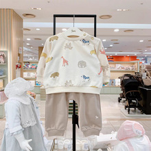 韩版外贸正品新品 ETT小飞马韩国童装2025秋款儿童卡通可爱休闲套