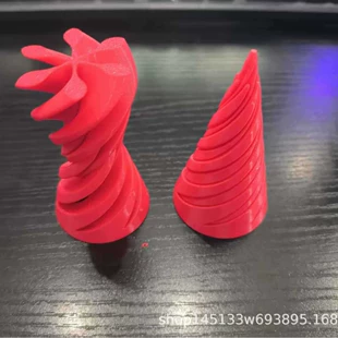 3D-печатная антистресс-игрушка конус-спираль двухцветная
