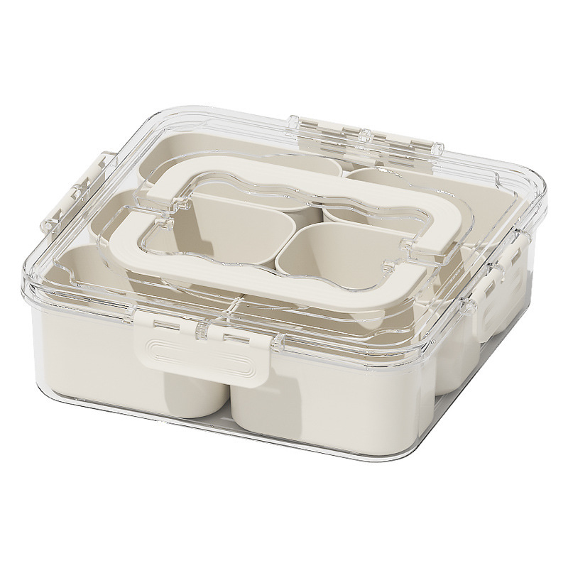 Cajas de almacenamiento para el refrigerador, diseñadas para mantener los alimentos frescos durante más tiempo. Cajas herméticas, con capacidad para varios compartimentos. Adecuadas para transportar verduras y frutas a través de fronteras internacionales.