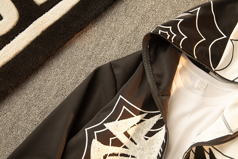 Embroidered print jacket