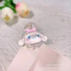 Japanese cute crab pin, cartoon bangs, ponytail