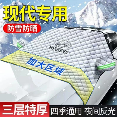 Car snow shield – with ears winter car clothing - large-large-carsuv-universal-modern