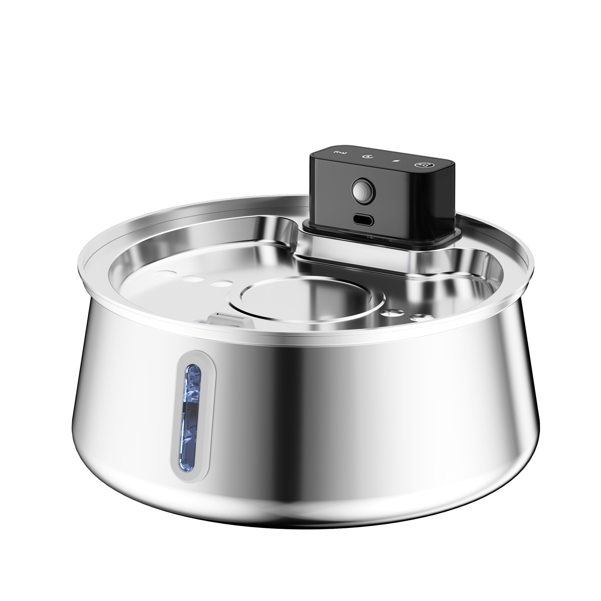 Dispensador de agua inteligente para mascotas, sensor automático inalámbrico, bebedor de agua para gatos, alimentador de agua de acero inoxidable 304, desenchufado