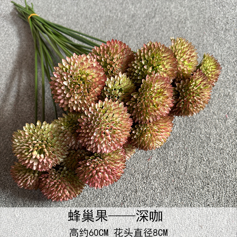 Panal de frutas flor artificial Camino de plomo techo fondo de la boda decoración del hotel arreglo floral fila decoración del hogar flor artificial