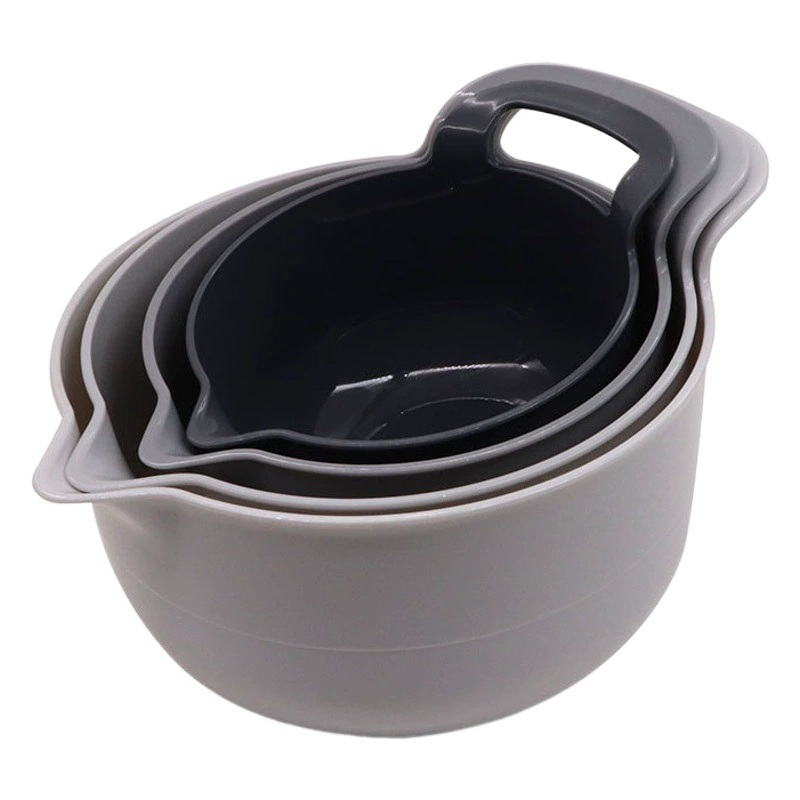 Набор из четырех салатниц с ручками, прямые поставки с завода, из полипропилена, для смешивания, подачи овощей и фруктов, кухонные миски