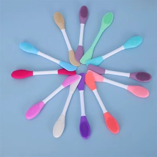 Double-headed silicone mask brush facial cleaning massage brush mud mask apply facial eyeliner silicone baffle, etc.