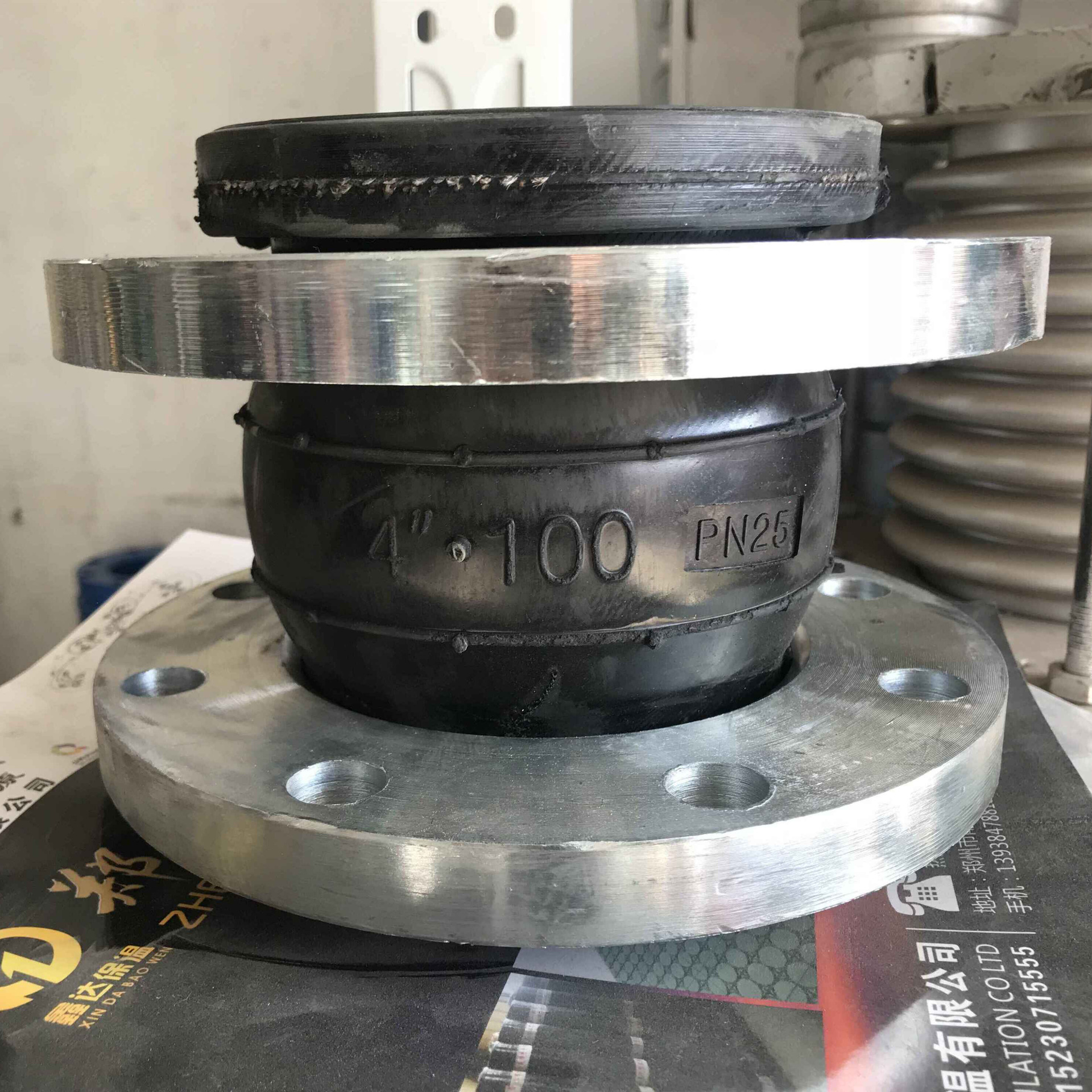 销售单双球体可曲挠橡胶接头 挠性橡胶软连接 法兰软连接头dn100