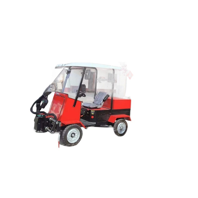 Cinturón verde de carretera municipal máquina de setos barrio cuadrado arbustos cortador tipo coche maquinaria de protección de plantas forestales