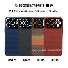 适用于iphone苹果智能手机壳1617投屏显示凯夫拉拍照全包新款