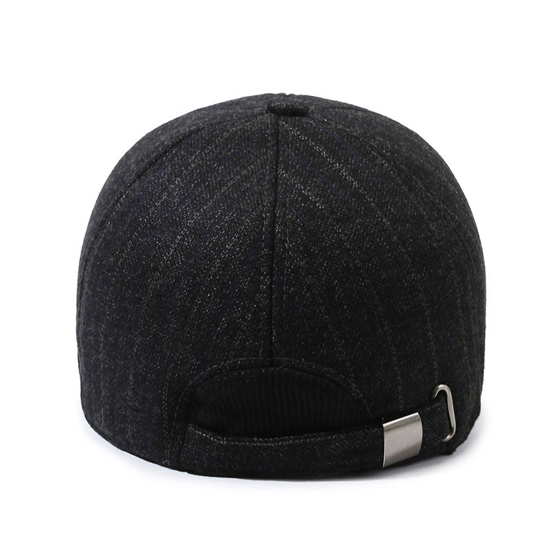 Warme Winter Baseballcap Mit Ohrenschutz Für Herren Gestreift_voghion.com