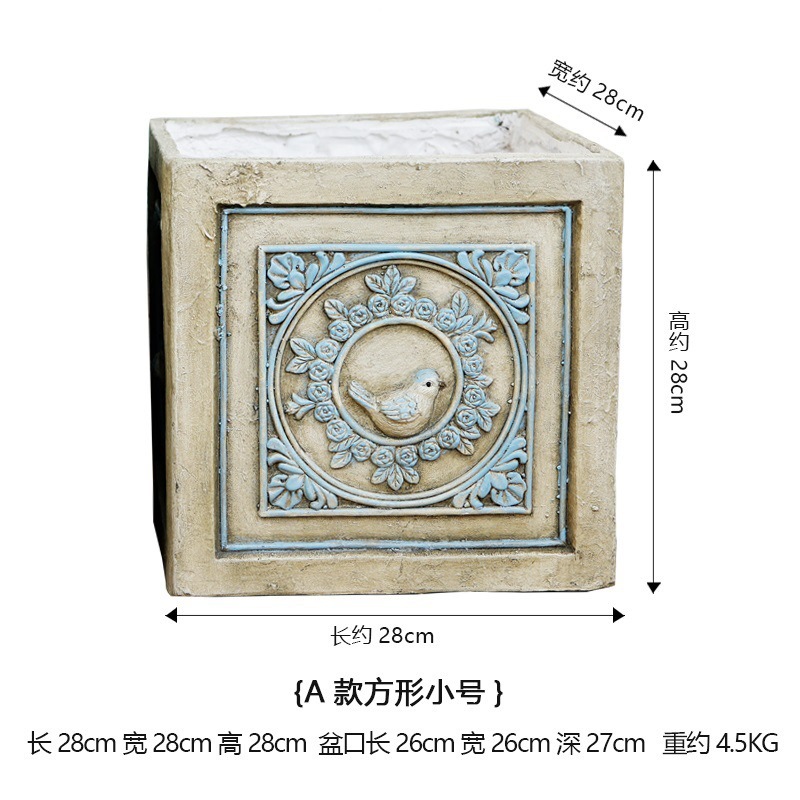 Maceta en maceta, cola de zorro, gran cuadrado, orquídea en relieve simple, usuario nórdico, jardín de mariposas creativas