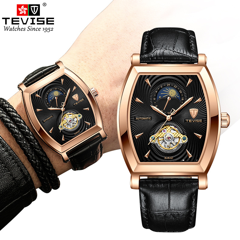 TEVISE Twice leather watch new star fash...