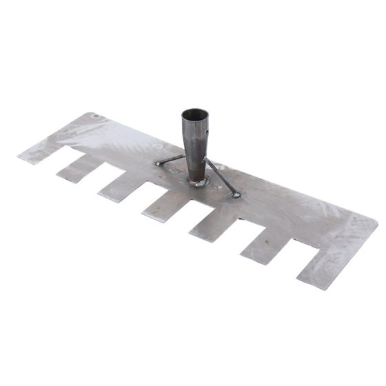 Agricultural double-sided tooth rake thickened manganese steel forged rake drying grain dung scraping and ash flat cement multifunctional tooth rake