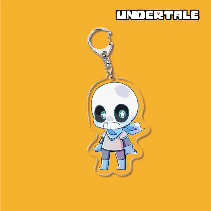 Ключодержащий брелок Undertale Frisk & Sans, акриловая подвеска около 5,5 см, кольцо из металла