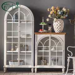 French-style kitchen storage cabinet tea cabinet office display wine cabinet living room entrance hall small shoe cabinet