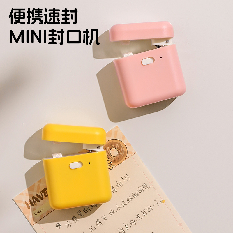 máquina de sellado de bocadillos pequeña máquina de envasado de plástico mini embalaje de bolsas de plástico domésticas de alimentos frescos sellar clip de batería de doble propósito