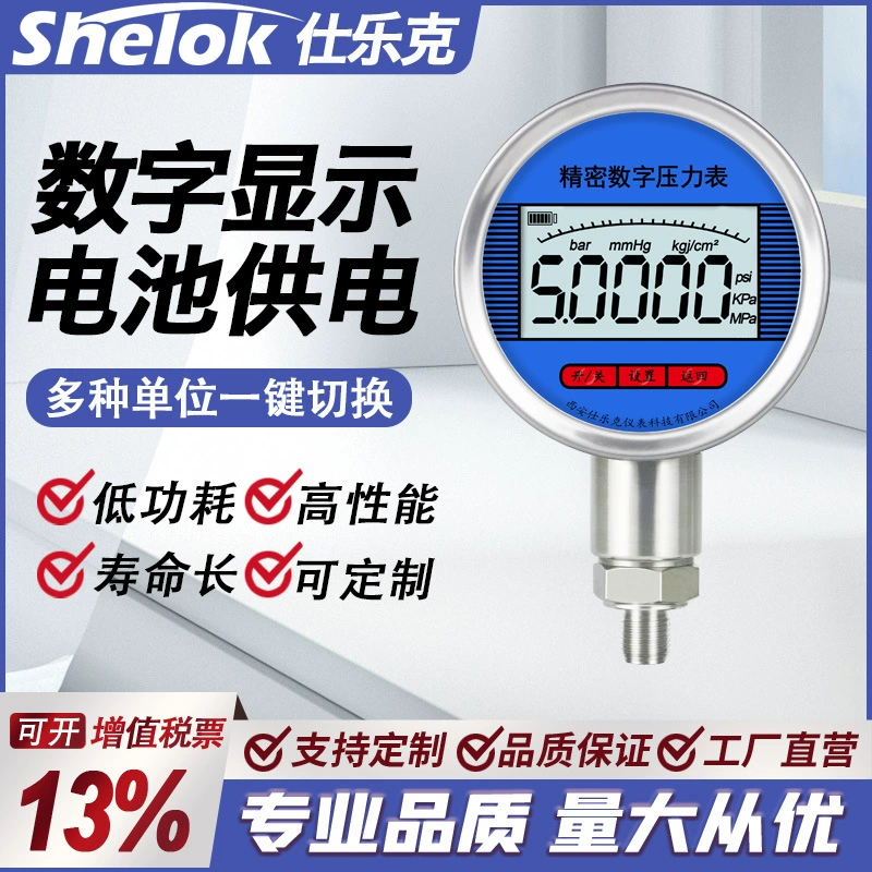 Шлек цифровой дисплей Контактный манометр сейсмостойкий Высокоточный цифровой электронный гидравлический барометр отрицательного давления