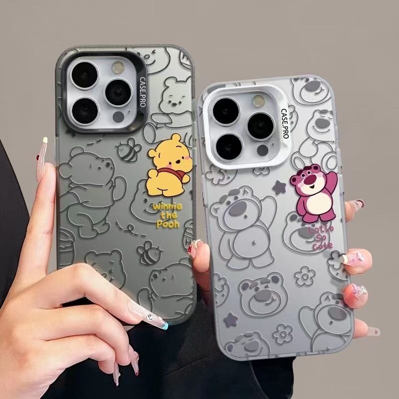 Winnie the Pooh Is Suitable for Apple 16 Promax Phone Case iPhone 15 Couple 14 Cartoon 13 New Model 17 Anti-Fall