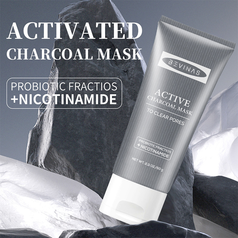 BEVINAS cross-border foreign trade dedicated for probiotics activated carbon mask deep cleansing moisturizing brightening skin color