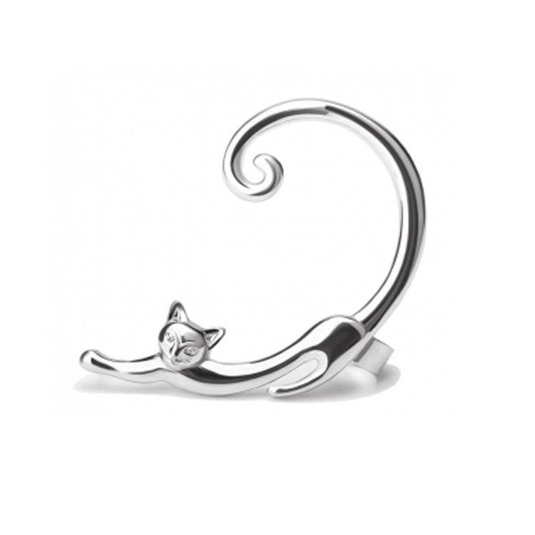 Fashion Cat Alloy Plating No Inlaid Earrings 1 Piece display picture 4