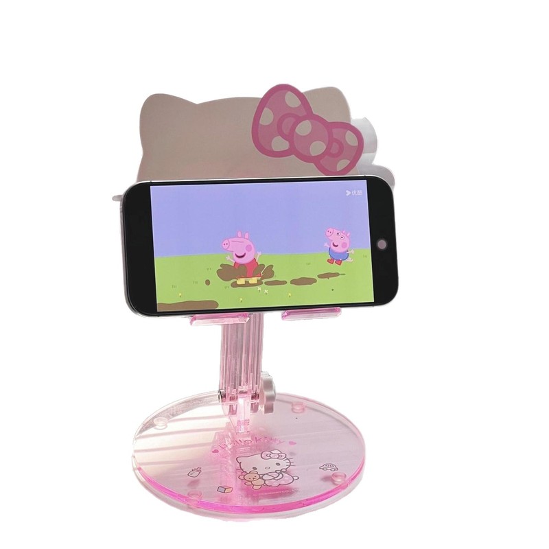 HelloKitty手机支架懒人多功能支架可爱风桌面调节可折叠平板支架|undefined