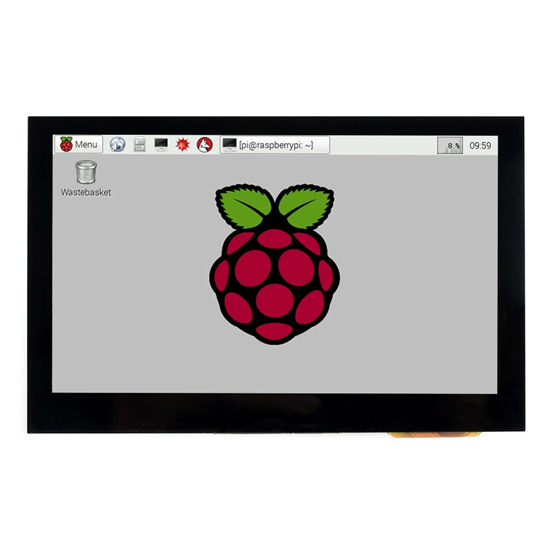 Монитор для Raspberry Pi 4,3 дюйма с емкостным тачскрином, интерфейс DSI, IPS-матрица, опциональный корпус