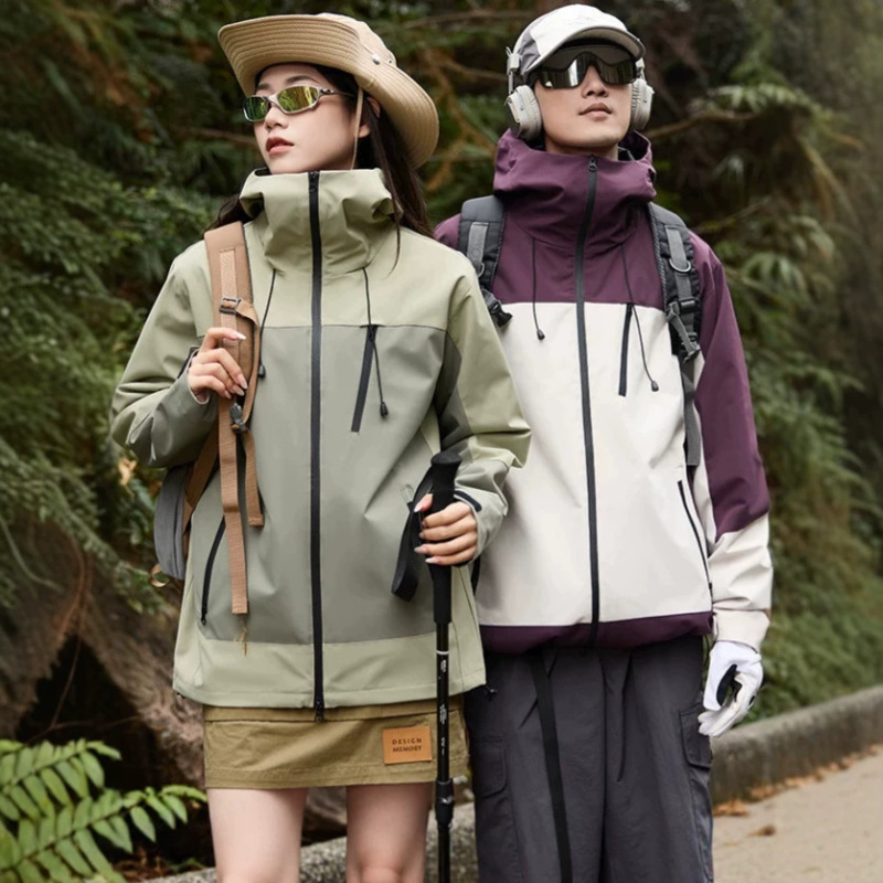 Custom-made outdoor mountain-style windproof, waterproof, and breathable jacket, available in unisex designs for spring and autumn, featuring a single-layer, lightweight construction Custom-made outdoor mountain-style windproof, waterproof, and breathable jacket, available in unisex designs for spring and autumn, featuring a single-layer, lightweight construction