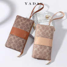 YADAS钱包批发女士 外贸新款经典椭圆印花老花纹拉链手腕包大气pu