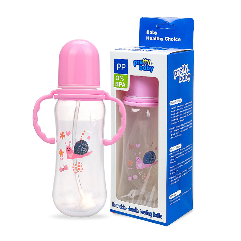 Biberón de Polipropileno para Bebé 240ml 0-3 Años Anti-caídas