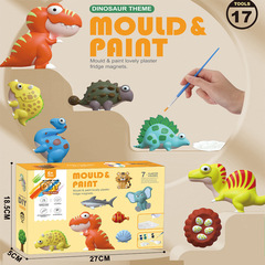 Wholesale new dinosaur painting toys brushes fun plaster imaging boys and girls students toys gifts