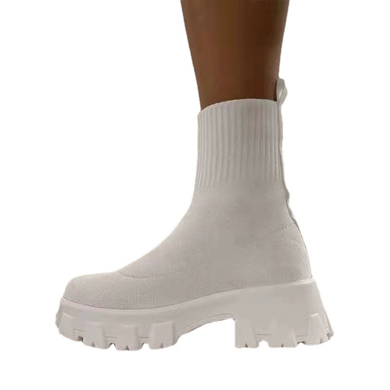 Туфли-ankle sock boots, демисезон, плюс-майки 35–43, массивная подошва-лагер, варианты цветов