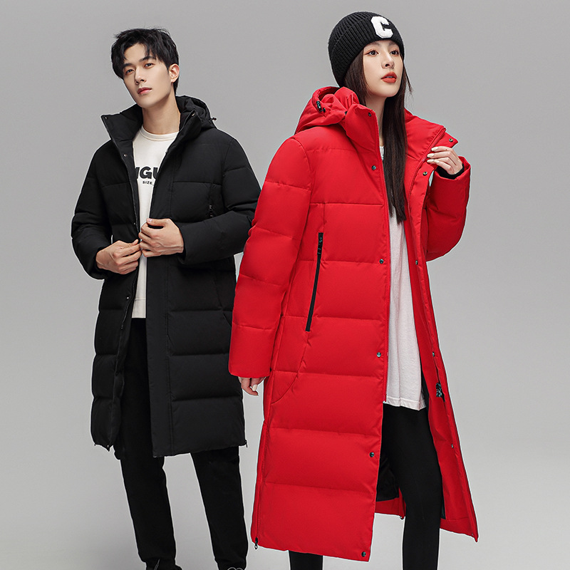 90% Couple Down 2022 Autumn and winter new pattern men and women Large Mid length version Windbreak keep warm fashion coat
