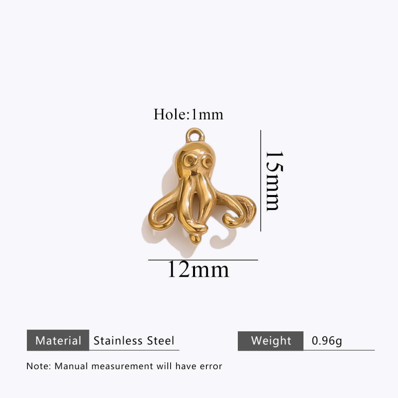 不锈钢金色海洋系列吊坠合集鱼尾海星贝壳手工DIY项链饰品配件|undefined