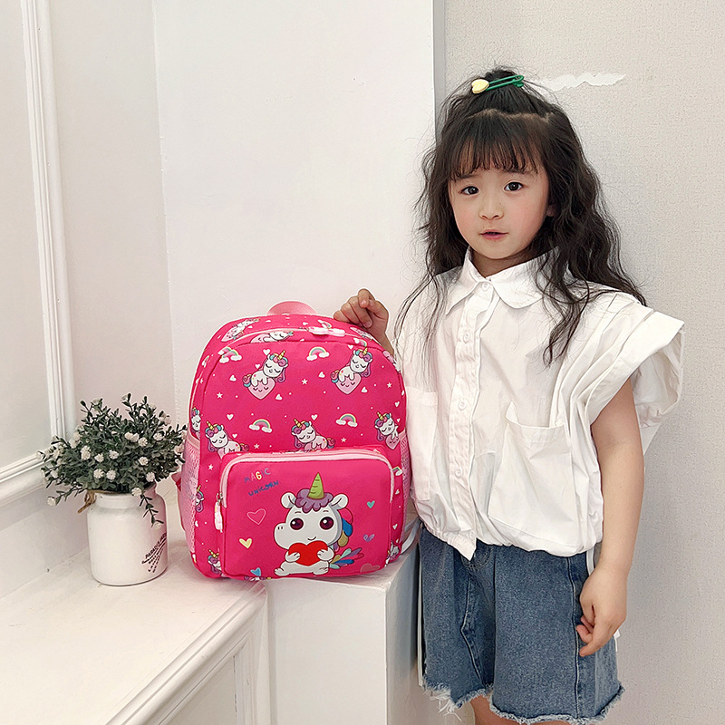 Nuevo comercio exterior de dibujos animados kindergarten mochila lindo alivio de carga mochila de protección de la columna vertebral niñas mochila de gran capacidad para niños