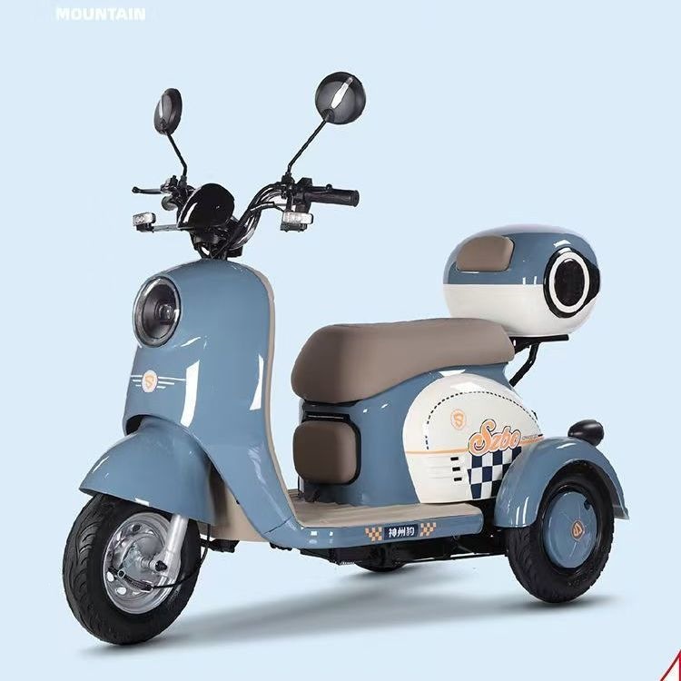 Triciclo Eléctrico Doméstico de Movilidad, Capacidad de Escalada 30°, Carga 200kg, para Adultos y Ancianos