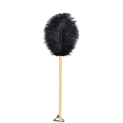 IYR7 feather duster for dusting peacock and ostrich feathers, bamboo long-handled dust remover for bedroom, electrostatic dust cleaning room