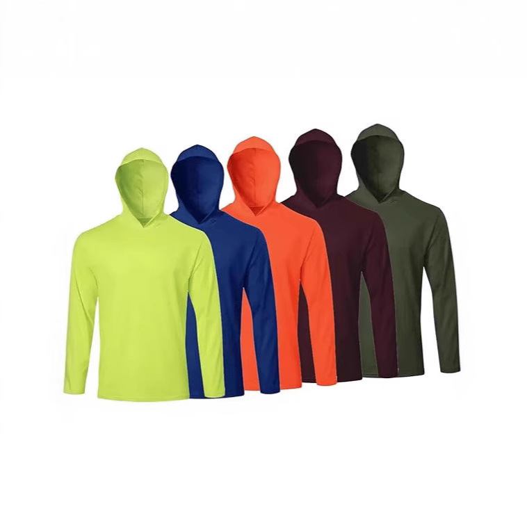 Digital Printed Quick-Drying Men's Casual Sports Hooded Pullover Long-Sleeved T-Shirt Sweatshirt