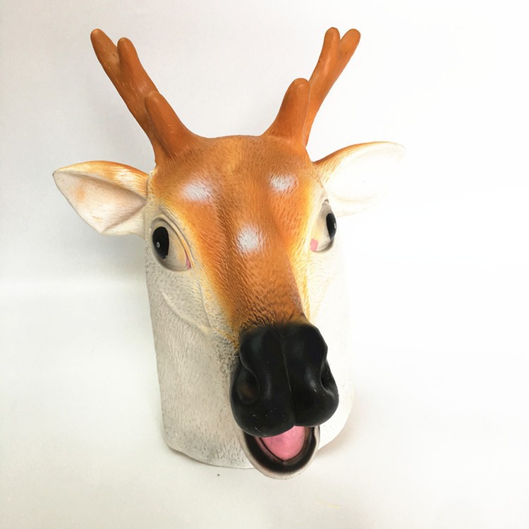 Máscara de caballo o perro realista para cosplay de Halloween, disfraz divertido viral en TikTok