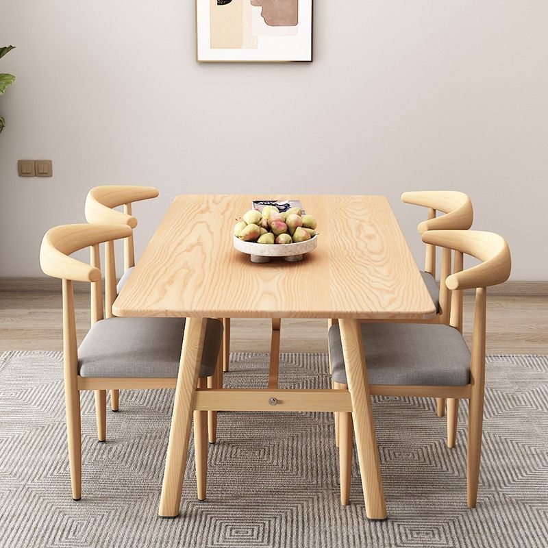 z瞏4餐桌家用小户型饭桌现代简约餐桌椅休闲快餐厅桌椅商用长方形