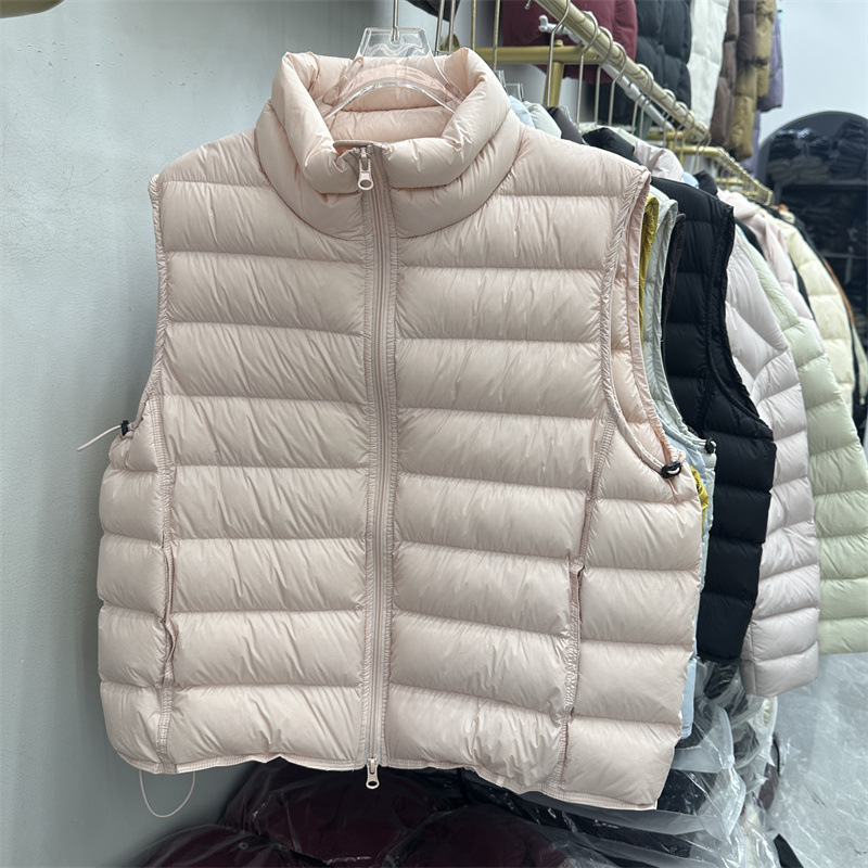 Long Nine-Panel down Vest for Women, Short Style, 2025 Autumn and Winter New Model, Loose Fit, Versatile, 90% White Duck Down, Trendy Waistcoat