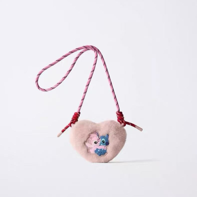2026 Spring New Children's Bag for Toddlers Lilo & Stitch Plush Stitch Shoulder Crossbody Bag