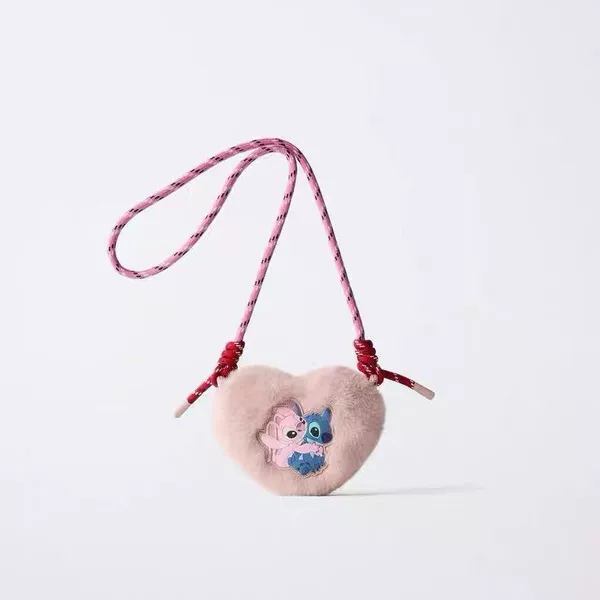 2026 Spring New Children's Bag for Toddlers Lilo & Stitch Plush Stitch Shoulder Crossbody Bag