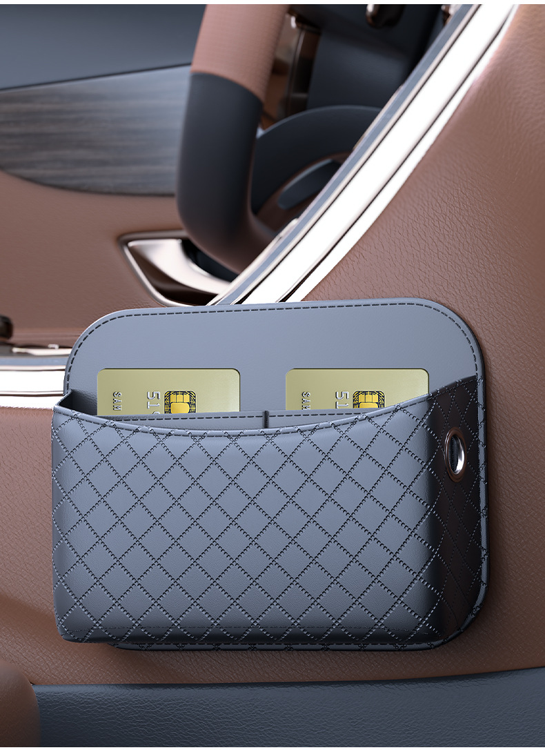 Car-Mounted Multifunctional Storage Box, Adhesive-Type Door Armrest Storage Bag, Mobile Phone and Miscellaneous Items Box, Car Interior Accessories