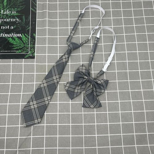 Wholesale jk gray small tie female college style Japanese uniform shirt bow tie female student dk tie free of charge