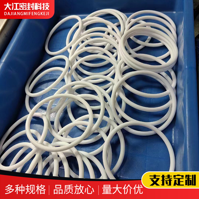 厂家供应白色密封圈加工 PTFE铁氟龙密封垫片 波纹管四氟O型挡圈