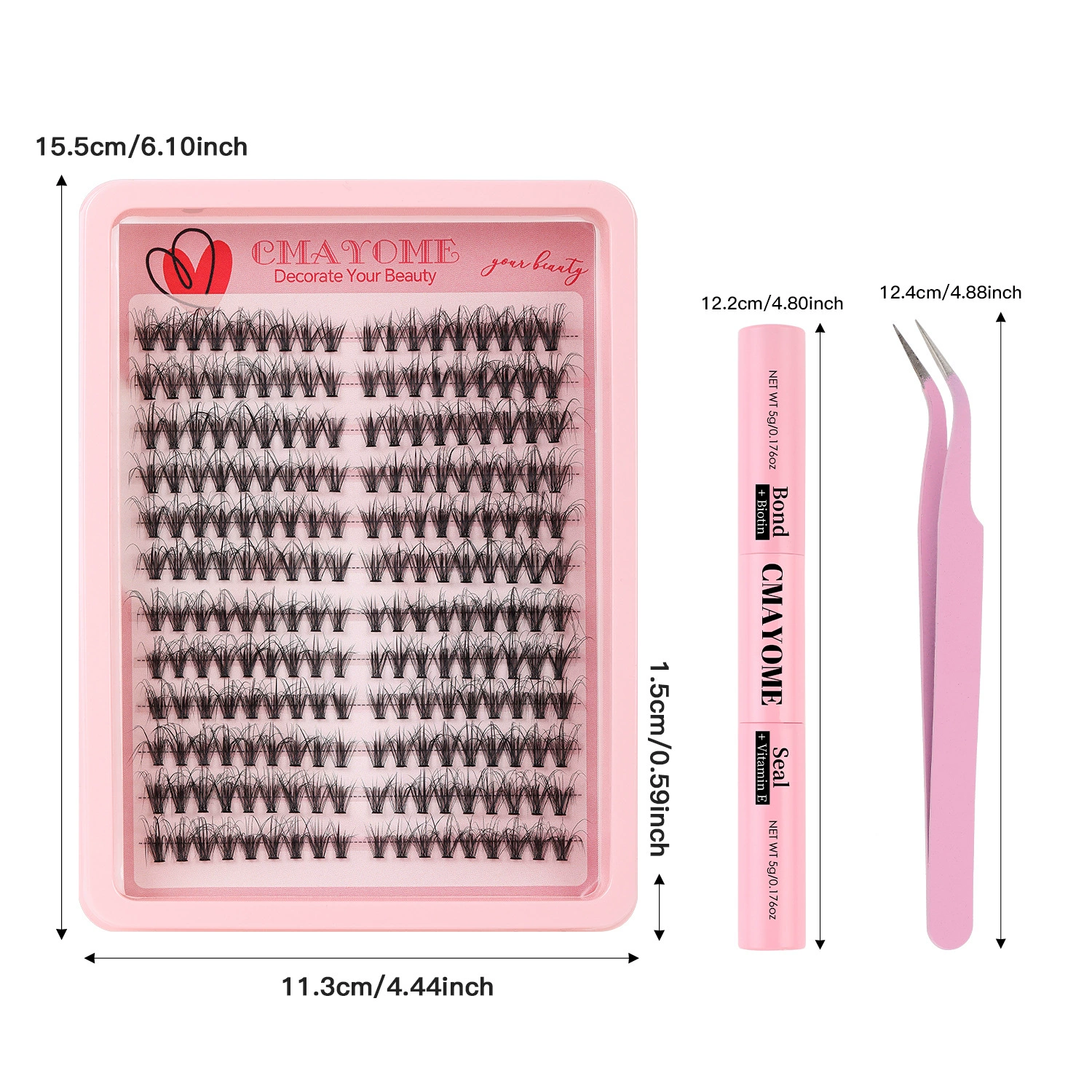 Cluster D-curve False Eyelashes, 216 Single Clusters, 8–16 mm, DIY Segmented Grafting Sets