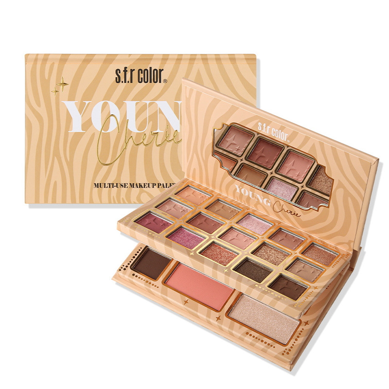 S.F.R 22-Color Double-Layer Paper Eyeshadow Palette Suitable for Daily Commuting, High-Gloss Cool-Toned Lightweight and Highly Pigmented Eyeshadow Wholesale